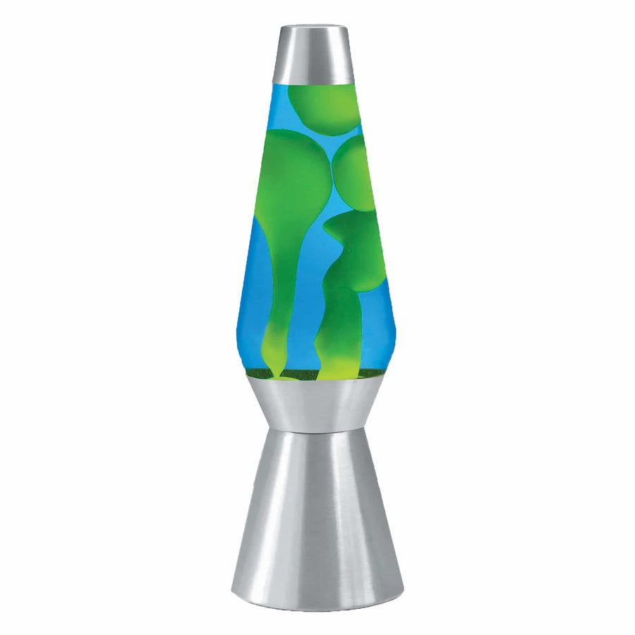 27″ LAVA LAMP GRANDE – YELLOW/BLUE/SILVER O1